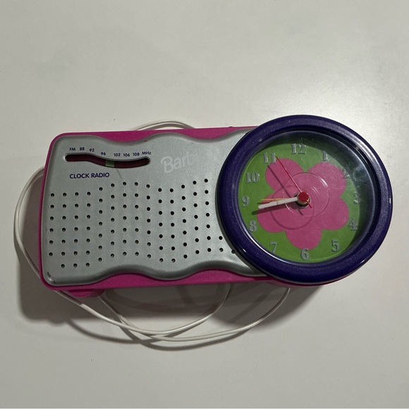 Vintage 1999 Mattel Barbie FM Clock Radio w/ Lighted Clock Face RARE FIND *READ* - Picture 1 of 5